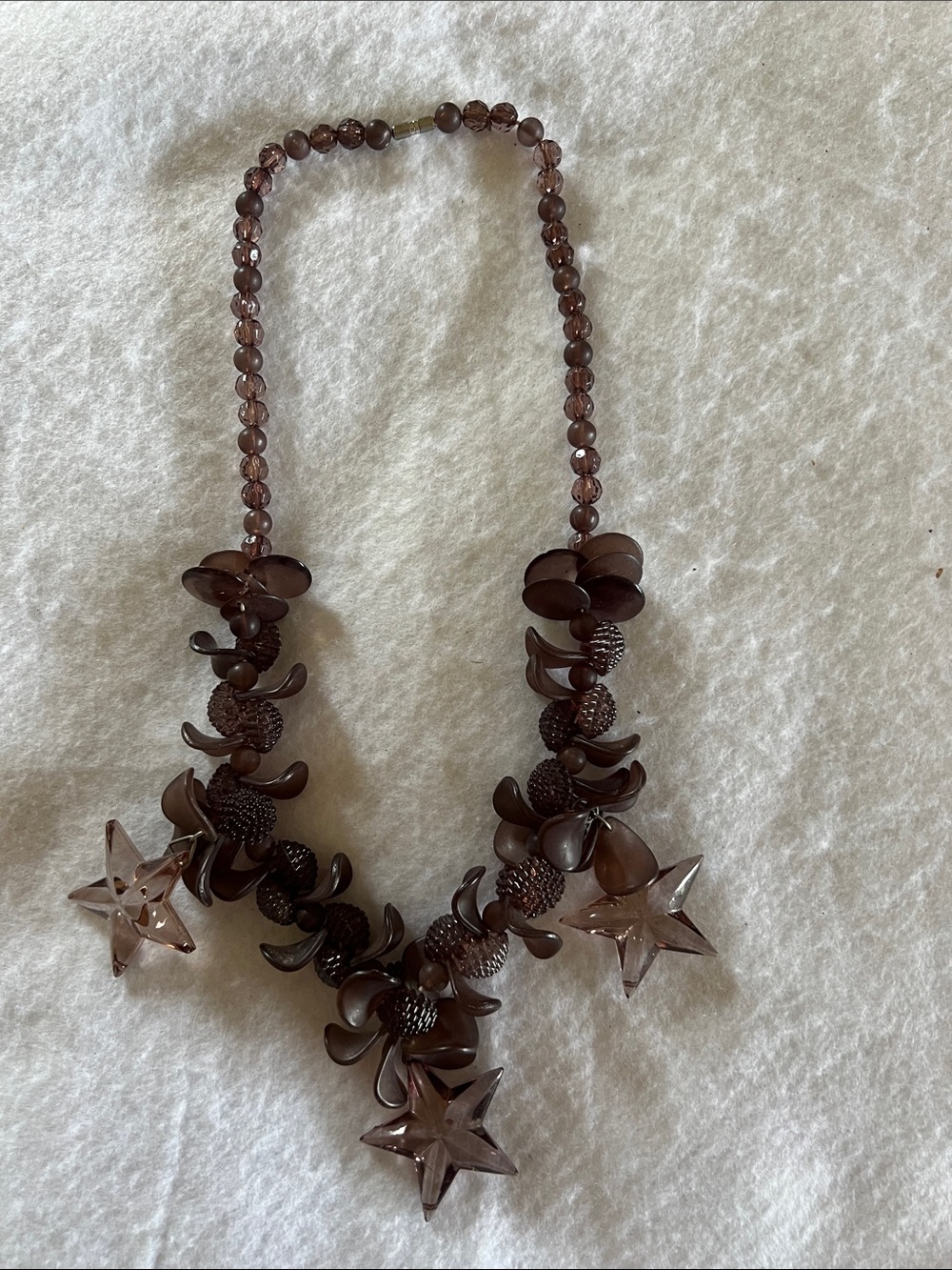 Coffee-colored Statement Necklace - Women’s Jewelry